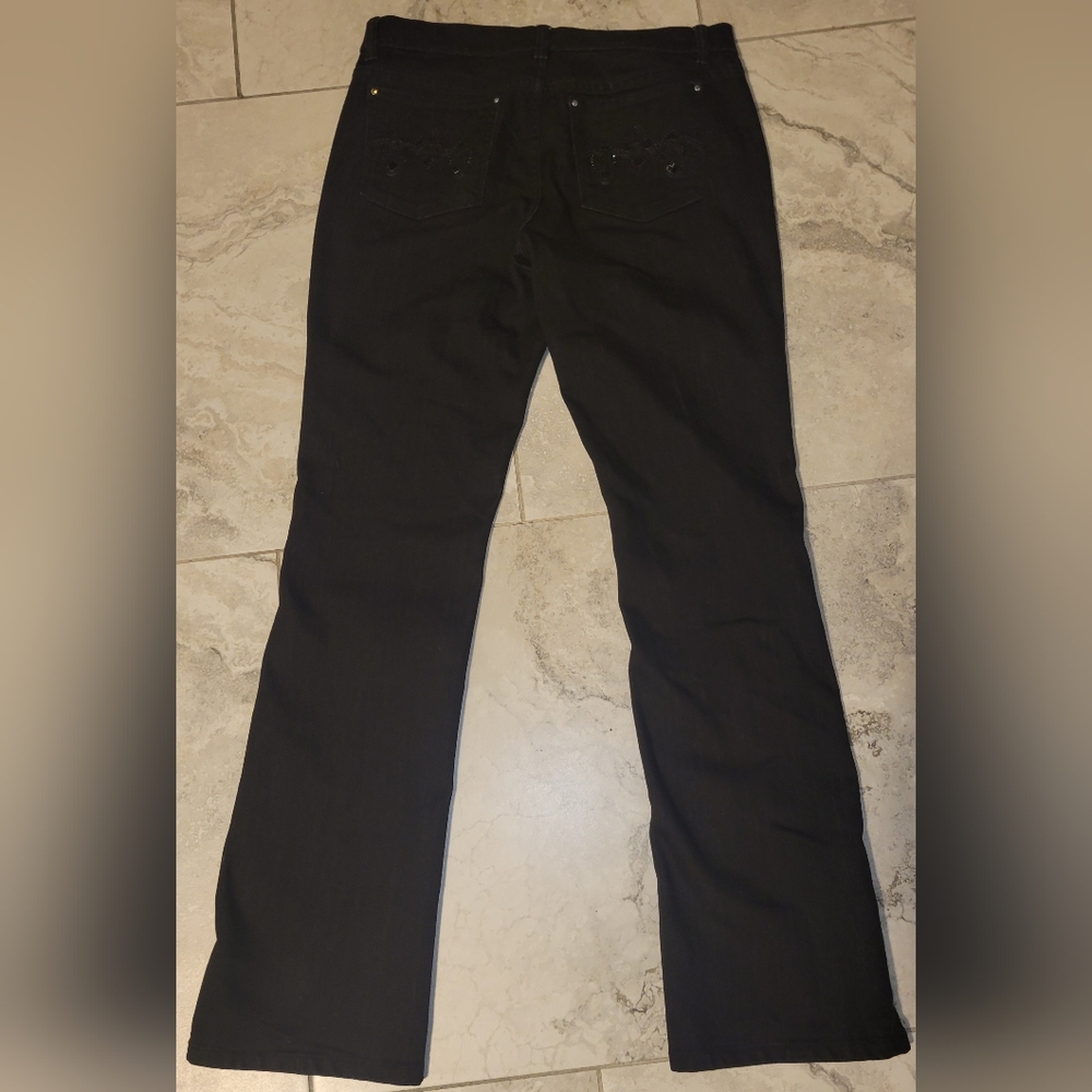 WHBM White House Black Market Noir Sleek Boot Jeans‎ Sz 6R